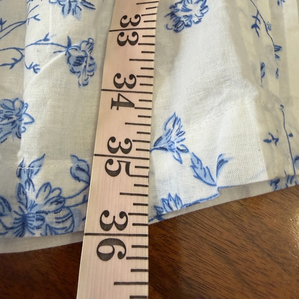 Ella Simone Pajama Set Blue Danube Toile 100% Cotton Capri Pants Tank Romantic - Picture 13 of 16